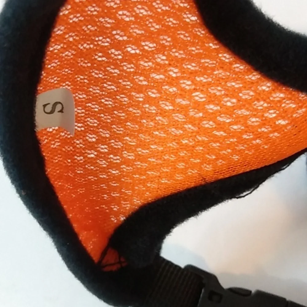 SMALL PET HARNESS VEST WITH LEASH ORANGE AND BLACK SIZE SMALL NWT